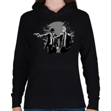 PRINTFASHION Gyilkos páros - Női kapucnis pulóver - Fekete
