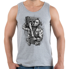 PRINTFASHION Gyilkos ütem - Férfi atléta - Sport szürke