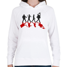 PRINTFASHION Gyilkosok - Női kapucnis pulóver - Fehér
