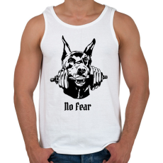 PRINTFASHION Gym dog - Férfi atléta - Fehér