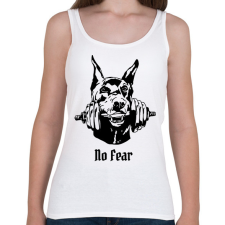 PRINTFASHION Gym dog - Női atléta - Fehér női trikó