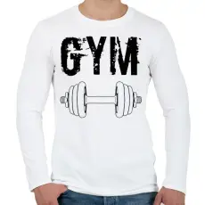 PRINTFASHION Gym  - Férfi hosszú ujjú póló - Fehér