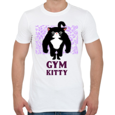 PRINTFASHION GYM KITTY - Férfi póló - Fehér