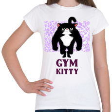 PRINTFASHION GYM KITTY - Női póló - Fehér