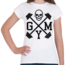 PRINTFASHION Gym - koponyával - Női póló - Fehér női póló