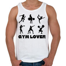 PRINTFASHION Gym Lover - Férfi atléta - Fehér