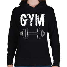 PRINTFASHION Gym  - Női kapucnis pulóver - Fekete női pulóver, kardigán