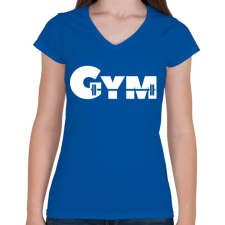 PRINTFASHION GYM - Női V-nyakú póló - Királykék női póló