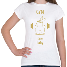 PRINTFASHION gym time baby  - Női póló - Fehér