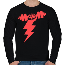 PRINTFASHION GYM villám - Férfi pulóver - Fekete férfi pulóver, kardigán