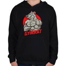 PRINTFASHION Gymrat 2 - Gyerek kapucnis pulóver - Fekete
