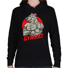 PRINTFASHION Gymrat 2 - Női kapucnis pulóver - Fekete