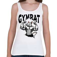 PRINTFASHION Gymrat - Női atléta - Fehér női trikó