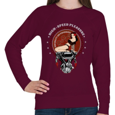 PRINTFASHION Gyors öröm - Női pulóver - Bordó női pulóver, kardigán