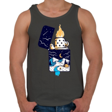 PRINTFASHION Gyújtó  - Férfi atléta - Sötétszürke atléta, trikó