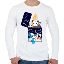 PRINTFASHION Gyújtó  - Férfi hosszú ujjú póló - Fehér férfi póló