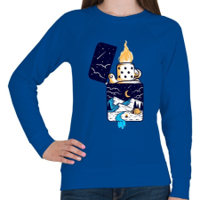 PRINTFASHION Gyújtó  - Női pulóver - Királykék női pulóver, kardigán