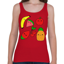 PRINTFASHION Gyümölcsök - Női atléta - Cseresznyepiros női trikó