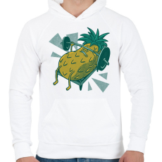 PRINTFASHION Gyúró ananász - Férfi kapucnis pulóver - Fehér