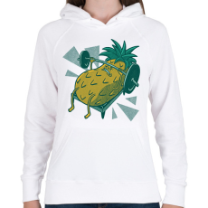 PRINTFASHION Gyúró ananász - Női kapucnis pulóver - Fehér