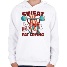 PRINTFASHION Gyúró bacon - Gyerek kapucnis pulóver - Fehér gyerek pulóver, kardigán