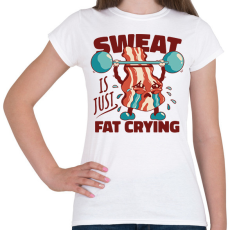 PRINTFASHION Gyúró bacon - Női póló - Fehér