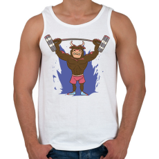 PRINTFASHION Gyúró bika - Férfi atléta - Fehér