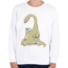 PRINTFASHION Gyúró dínó - Gyerek pulóver - Fehér