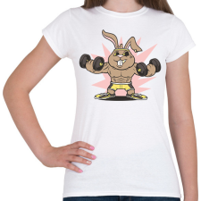 PRINTFASHION Gyúrós nyuszi - Női póló - Fehér női póló