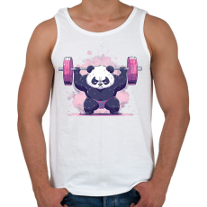 PRINTFASHION Gyúrós panda - Férfi atléta - Fehér