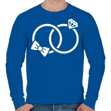 PRINTFASHION Gyűrűk - Férfi pulóver - Királykék férfi pulóver, kardigán