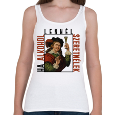 PRINTFASHION Ha alkohol lennél, szeretnélek - Női atléta - Fehér női trikó