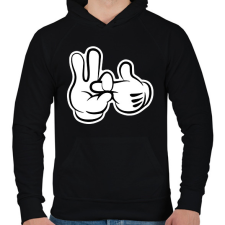PRINTFASHION Ha érted.. - Férfi kapucnis pulóver - Fekete férfi pulóver, kardigán