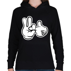 PRINTFASHION Ha érted..  - Női kapucnis pulóver - Fekete