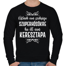 PRINTFASHION Ha itt van keresztapa - Férfi pulóver - Fekete férfi pulóver, kardigán