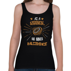 PRINTFASHION Ha nincs balszerencse - Női atléta - Fekete