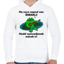 PRINTFASHION Ha rossz napod van - Férfi kapucnis pulóver - Fehér férfi pulóver, kardigán