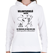 PRINTFASHION Ha táncolok, de nem szól zene - Női kapucnis pulóver - Fehér női pulóver, kardigán