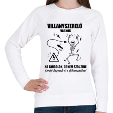 PRINTFASHION Ha táncolok, de nem szól zene - Női pulóver - Fehér női pulóver, kardigán