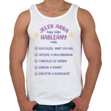 PRINTFASHION Hableány jelek - Férfi atléta - Fehér