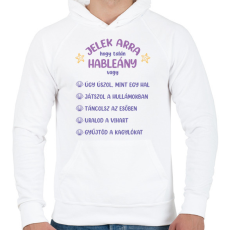 PRINTFASHION Hableány jelek - Férfi kapucnis pulóver - Fehér