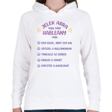 PRINTFASHION Hableány jelek - Női kapucnis pulóver - Fehér női pulóver, kardigán