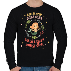 PRINTFASHION Hableány leszek amíg élek - Férfi pulóver - Fekete