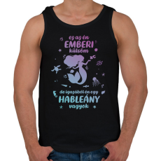 PRINTFASHION Hableány vagyok - Férfi atléta - Fekete