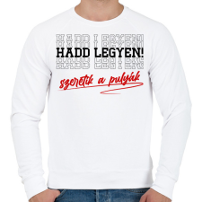 PRINTFASHION Hadd legyen! - Férfi pulóver - Fehér férfi pulóver, kardigán