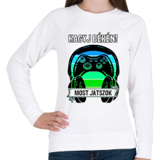 PRINTFASHION Hagyj békén, most játszok - Női pulóver - Fehér női pulóver, kardigán