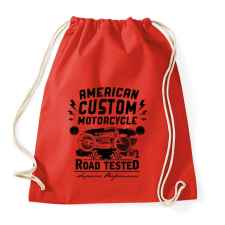 PRINTFASHION Hagyományos amerikai motor - Sportzsák, Tornazsák - Piros tornazsák