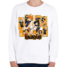 PRINTFASHION Haikyu - Gyerek pulóver - Fehér