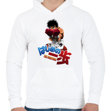 PRINTFASHION Hajime no Ippo - Férfi kapucnis pulóver - Fehér férfi pulóver, kardigán