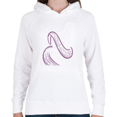 PRINTFASHION Hajó a palackban - Női kapucnis pulóver - Fehér